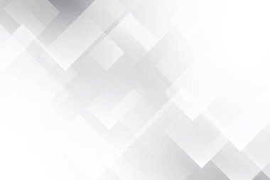 Soyut beyaz ve gri renkli, geometrik şekilli modern tasarım arka planı. Vektör illüstrasyonu.