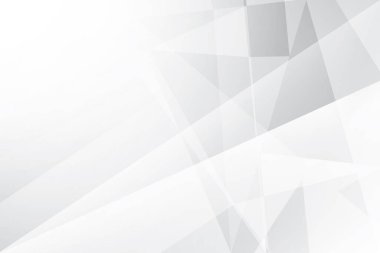 Soyut beyaz ve gri renkli, geometrik şekilli modern tasarım arka planı. Vektör illüstrasyonu.