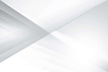 Soyut beyaz ve gri renkli, geometrik şekilli modern tasarım arka planı. Vektör illüstrasyonu.