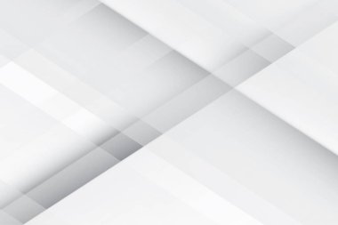Soyut beyaz ve gri renkli, geometrik şekilli modern tasarım arka planı. Vektör illüstrasyonu.