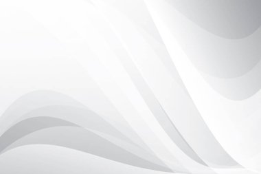 Soyut beyaz ve gri renkli, geometrik şekilli modern tasarım arka planı. Vektör illüstrasyonu.