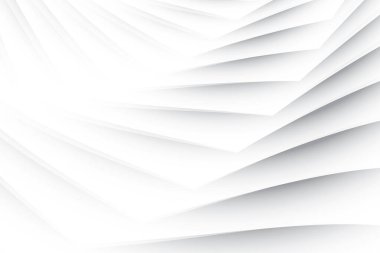 Soyut beyaz ve gri renkli, geometrik şekilli modern tasarım arka planı. Vektör illüstrasyonu.