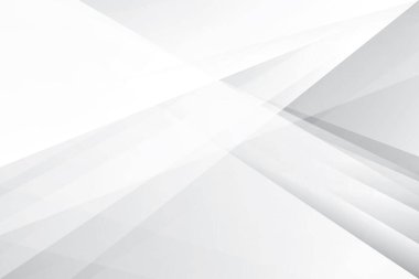 Soyut beyaz ve gri renkli, geometrik şekilli modern tasarım arka planı. Vektör illüstrasyonu.