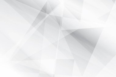 Soyut beyaz ve gri renkli, geometrik şekilli modern tasarım arka planı. Vektör illüstrasyonu.