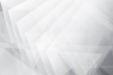 Soyut beyaz ve gri renkli, geometrik şekilli modern tasarım arka planı. Vektör illüstrasyonu.