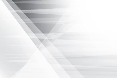 Soyut beyaz ve gri renkli, geometrik şekilli modern tasarım arka planı. Vektör illüstrasyonu.