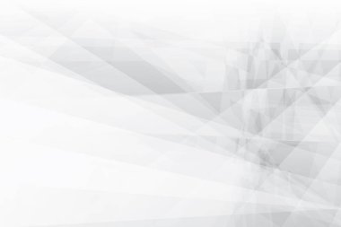 Soyut beyaz ve gri renkli, geometrik şekilli modern tasarım arka planı. Vektör illüstrasyonu.