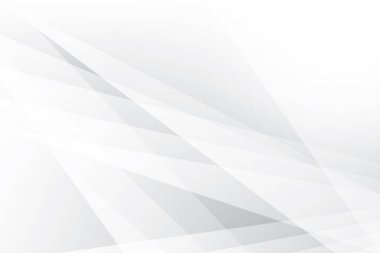 Soyut beyaz ve gri renkli, geometrik şekilli modern tasarım arka planı. Vektör illüstrasyonu.