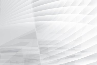 Soyut beyaz ve gri renkli, geometrik şekilli modern tasarım arka planı. Vektör illüstrasyonu.