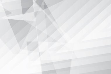 Soyut beyaz ve gri renkli, geometrik şekilli modern tasarım arka planı. Vektör illüstrasyonu.