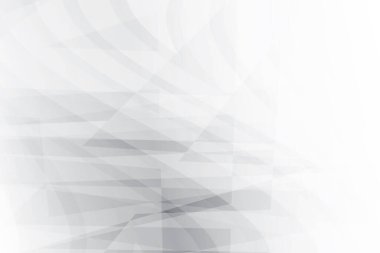 Soyut beyaz ve gri renkli, geometrik şekilli modern tasarım arka planı. Vektör illüstrasyonu.