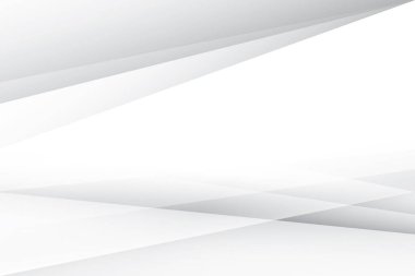 Soyut beyaz ve gri renkli, geometrik şekilli modern tasarım arka planı. Vektör illüstrasyonu.