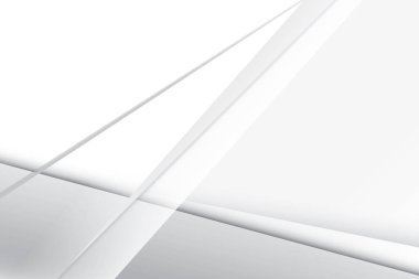 Soyut beyaz ve gri renkli, geometrik şekilli modern tasarım arka planı. Vektör illüstrasyonu.