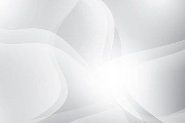 Soyut beyaz ve gri renkli, geometrik şekilli modern tasarım arka planı. Vektör illüstrasyonu.