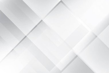 Soyut beyaz ve gri renkli, geometrik şekilli modern tasarım arka planı. Vektör illüstrasyonu.