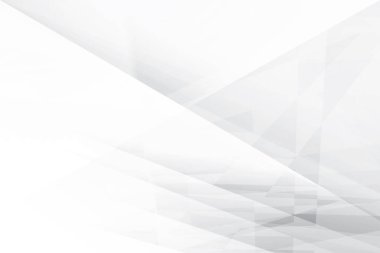 Soyut beyaz ve gri renkli, geometrik şekilli modern tasarım arka planı. Vektör illüstrasyonu.