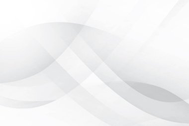 Soyut beyaz ve gri renkli, geometrik şekilli modern tasarım arka planı. Vektör illüstrasyonu.