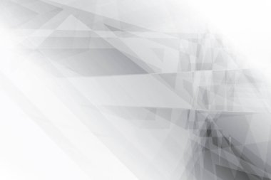 Soyut beyaz ve gri renkli, geometrik şekilli modern tasarım arka planı. Vektör illüstrasyonu.