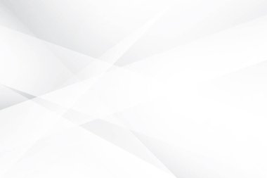 Soyut beyaz ve gri renkli, geometrik şekilli modern tasarım arka planı. Vektör illüstrasyonu.