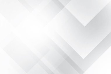 Soyut beyaz ve gri renkli, geometrik şekilli modern tasarım arka planı. Vektör illüstrasyonu.