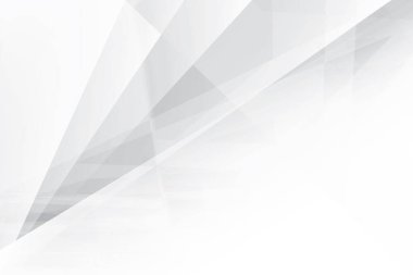 Soyut beyaz ve gri renkli, geometrik şekilli modern tasarım arka planı. Vektör illüstrasyonu.