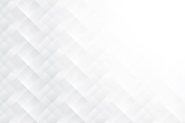 Soyut beyaz ve gri renkli, geometrik şekilli modern tasarım arka planı. Vektör illüstrasyonu.