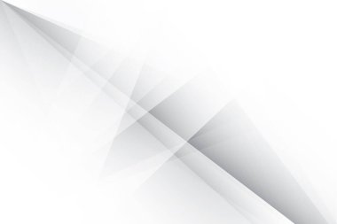 Soyut beyaz ve gri renkli, geometrik şekilli modern tasarım arka planı. Vektör illüstrasyonu.