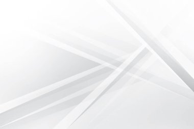 Soyut beyaz ve gri renkli, geometrik şekilli modern tasarım arka planı. Vektör illüstrasyonu.
