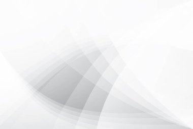 Soyut beyaz ve gri renkli, geometrik şekilli modern tasarım arka planı. Vektör illüstrasyonu.