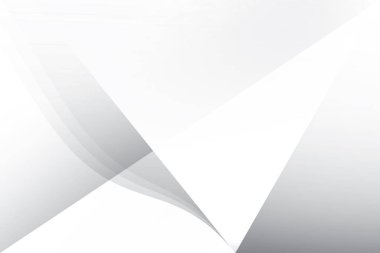 Soyut beyaz ve gri renkli, geometrik şekilli modern tasarım arka planı. Vektör illüstrasyonu.