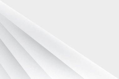 Soyut beyaz ve gri renkli, geometrik şekilli modern tasarım arka planı. Vektör illüstrasyonu.