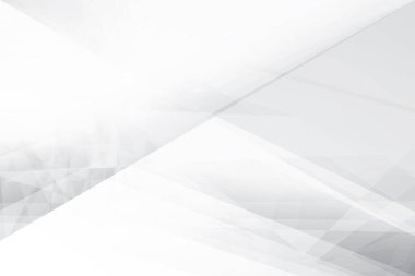 Soyut beyaz ve gri renkli, geometrik şekilli modern tasarım arka planı. Vektör illüstrasyonu.