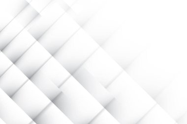 Soyut beyaz ve gri renkli, geometrik şekilli modern tasarım arka planı. Vektör illüstrasyonu.