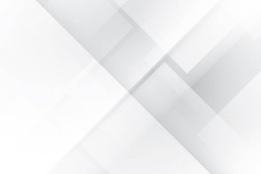 Soyut beyaz ve gri renkli, geometrik şekilli modern tasarım arka planı. Vektör illüstrasyonu.
