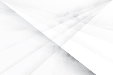 Soyut beyaz ve gri renkli, geometrik şekilli modern tasarım arka planı. Vektör illüstrasyonu.