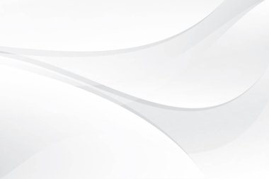 Soyut beyaz ve gri renkli, geometrik şekilli modern tasarım arka planı. Vektör illüstrasyonu.