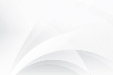 Soyut beyaz ve gri renkli, geometrik şekilli modern tasarım arka planı. Vektör illüstrasyonu.