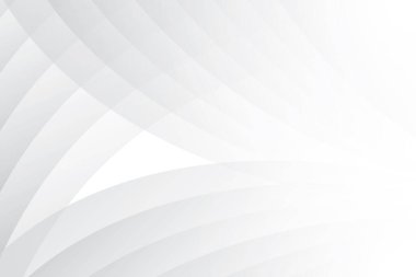 Soyut beyaz ve gri renkli, geometrik şekilli modern tasarım arka planı. Vektör illüstrasyonu.