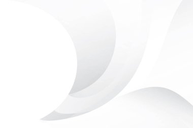 Soyut beyaz ve gri renkli, geometrik şekilli modern tasarım arka planı. Vektör illüstrasyonu.