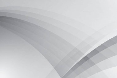 Soyut beyaz ve gri renkli, geometrik şekilli modern tasarım arka planı. Vektör illüstrasyonu.