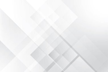 Soyut beyaz ve gri renkli, geometrik şekilli modern tasarım arka planı. Vektör illüstrasyonu.