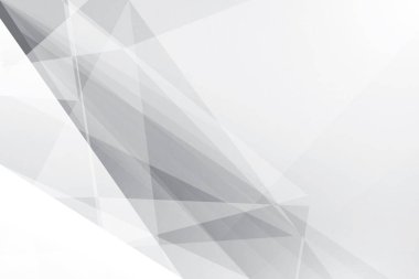 Soyut beyaz ve gri renkli, geometrik şekilli modern tasarım arka planı. Vektör illüstrasyonu.