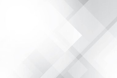 Soyut beyaz ve gri renkli, geometrik şekilli modern tasarım arka planı. Vektör illüstrasyonu.