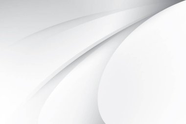 Soyut beyaz ve gri renkli, geometrik şekilli modern tasarım arka planı. Vektör illüstrasyonu.