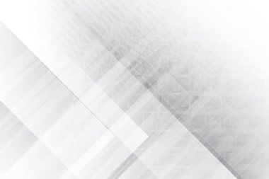 Soyut beyaz ve gri renkli, geometrik şekilli modern tasarım arka planı. Vektör illüstrasyonu.