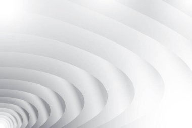 Soyut beyaz ve gri renkli, geometrik şekilli modern tasarım arka planı. Vektör illüstrasyonu.