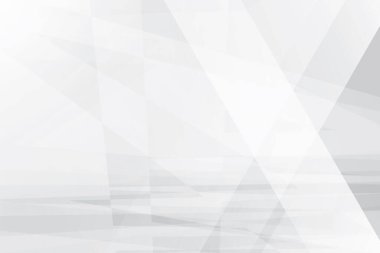 Soyut beyaz ve gri renkli, geometrik şekilli modern tasarım arka planı. Vektör illüstrasyonu.