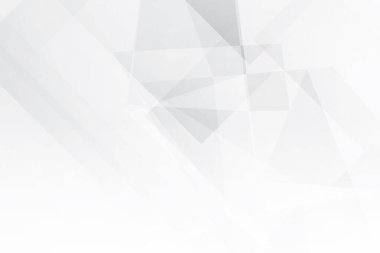 Soyut beyaz ve gri renkli, geometrik şekilli modern tasarım arka planı. Vektör illüstrasyonu.