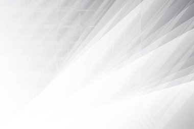 Soyut beyaz ve gri renkli, geometrik şekilli modern tasarım arka planı. Vektör illüstrasyonu.