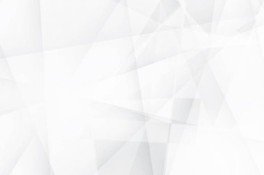 Soyut beyaz ve gri renkli, geometrik şekilli modern tasarım arka planı. Vektör illüstrasyonu.